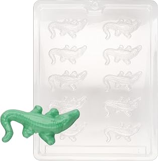 Cybrtrayd Life of the Party Small Alligators Chocolate Candy Mold in Sealed Protective Poly Bag Imprinted with Copyrighted Cybrtrayd Molding Instructions