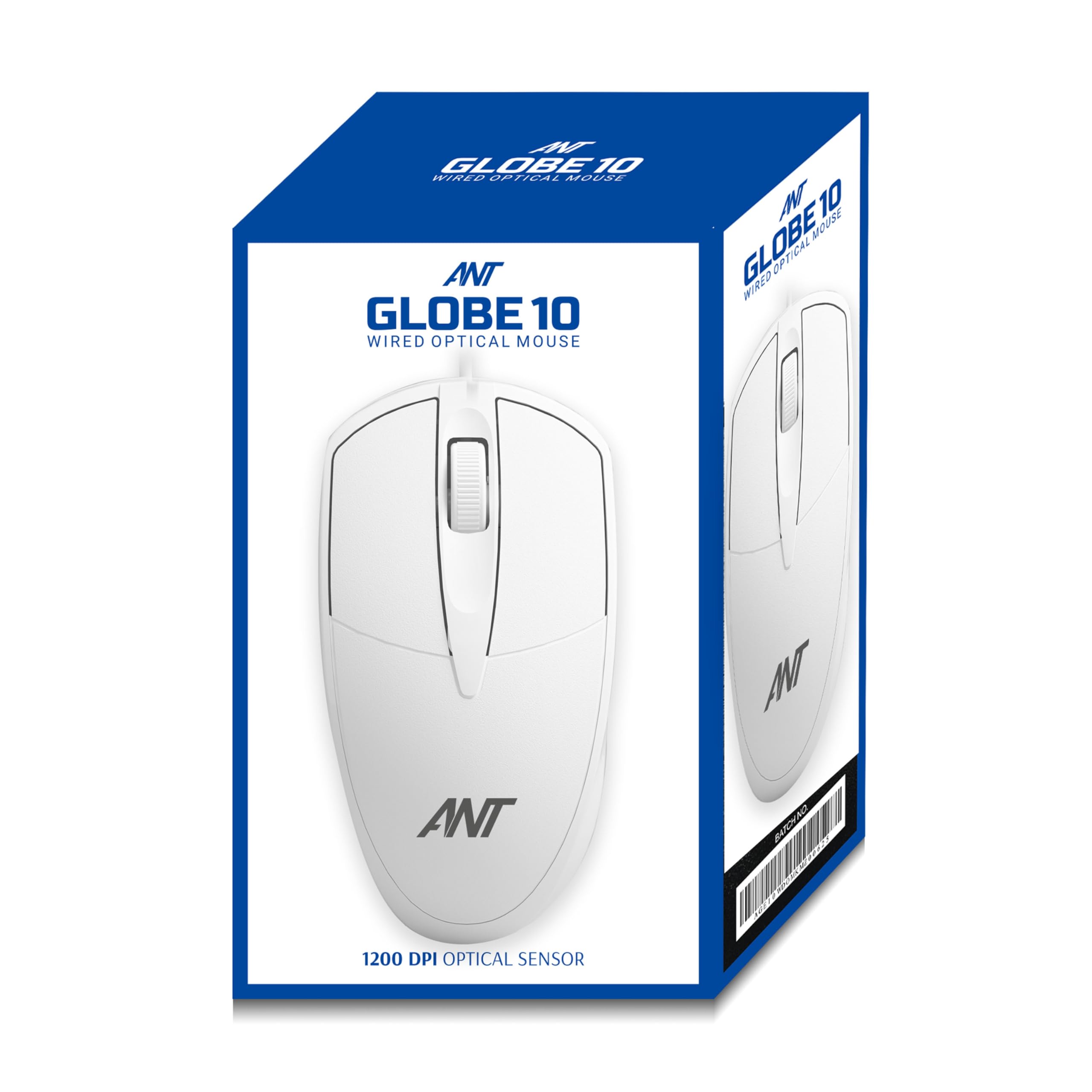 Ant Globe 10 Wired Mouse - 1200 DPI, USB -9 Ant Globe 10 Wired Mouse - 1200 DPI, USB -9