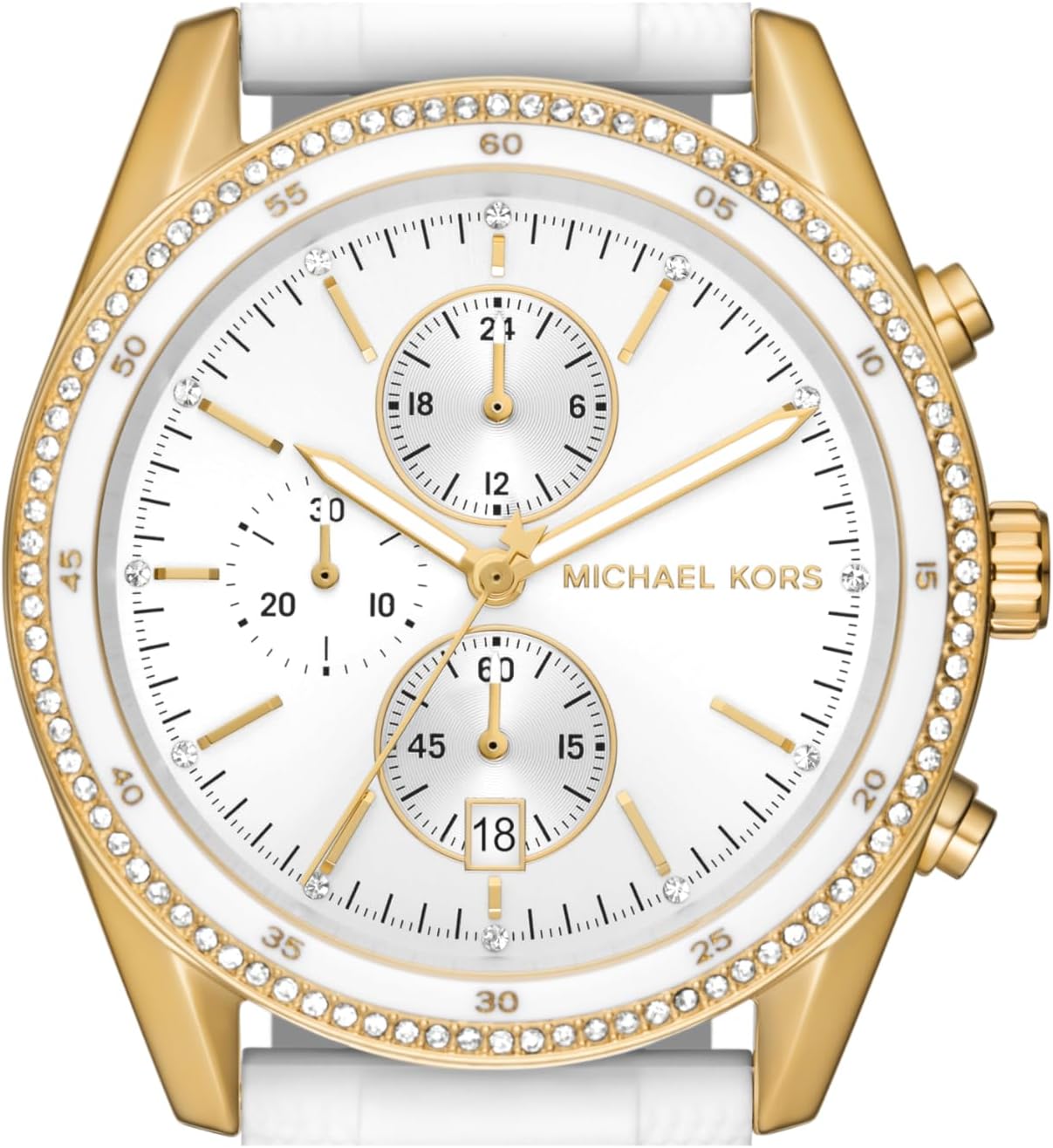 Michael Kors Hadyn Women's Watch, Stainless Steel Watch for Women with Silicone Band