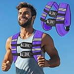 Purple Weighted Vest with Two Adjustment Straps for Men Women, 8lbs/12lbs/16lbs/20lbs Weight Vest with Reflective Stripes for Workout, Strength Training, Running, Fitness, Muscle Building, Weight Loss, Weightlifting