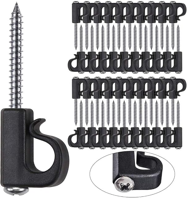 BeneLabel Pack of 40 Q-Hanger, Christmas Lights Hanger Hooks Easy Release Outdoor Wire and Fairy Lights Christmas Light House Garage New Year Party Led Fairy Lights