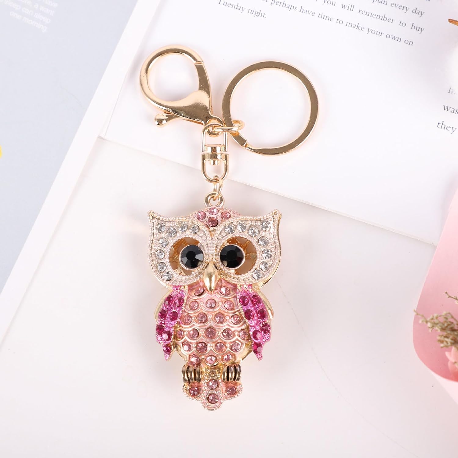 Cute Keychain,Lovely Rhinestone Silicone Key Decoration for Women,Sparkling Keyring Crystal Purse Pendant,Gift to Friends - Image 6