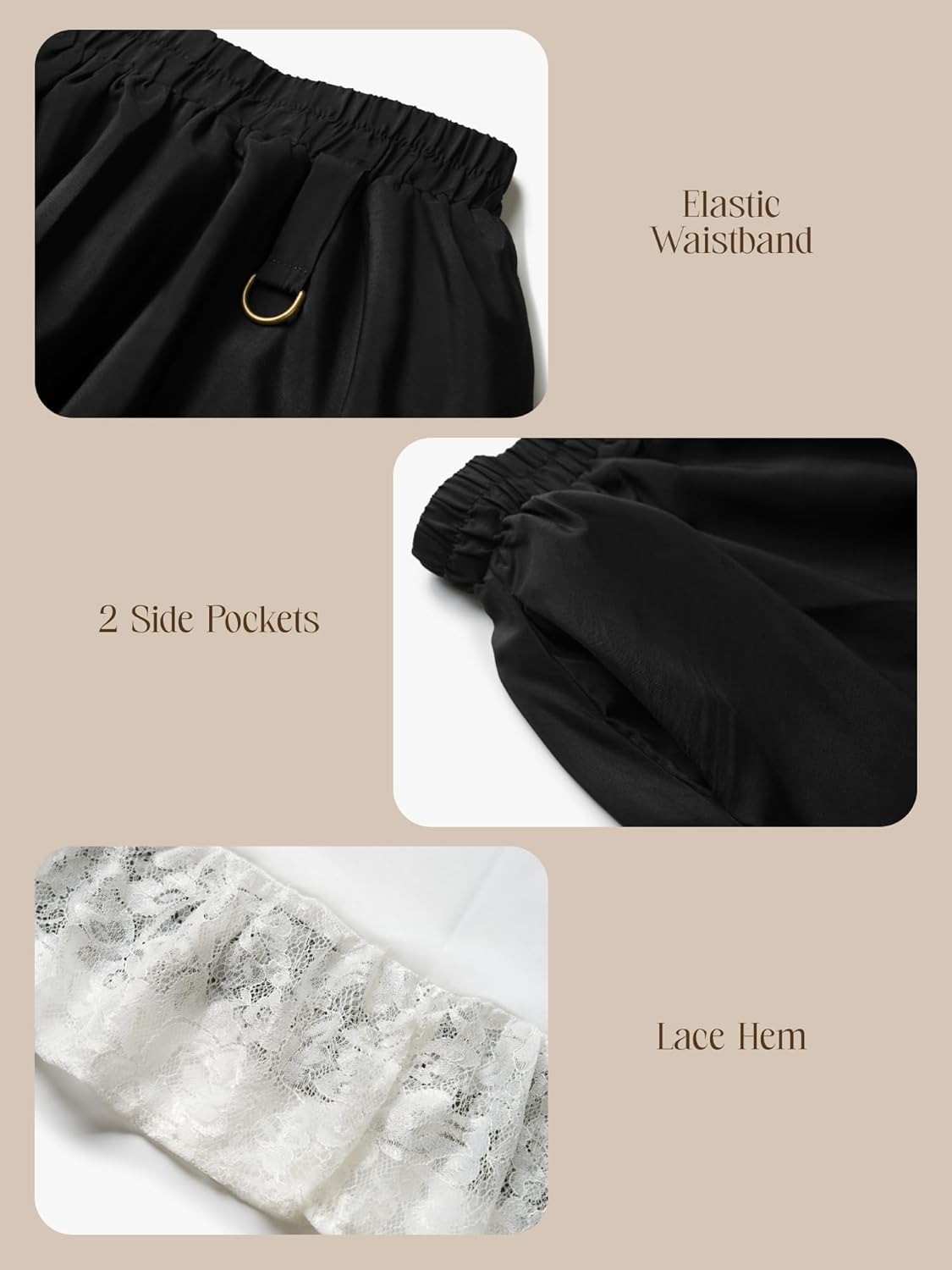 YESSA Womens Renaissance Flowy Fairy Skirt,Lace Layer Ren Faire Maxi Skirt,High Waist Medieval Pirate Skirt with Pocket - Image 5