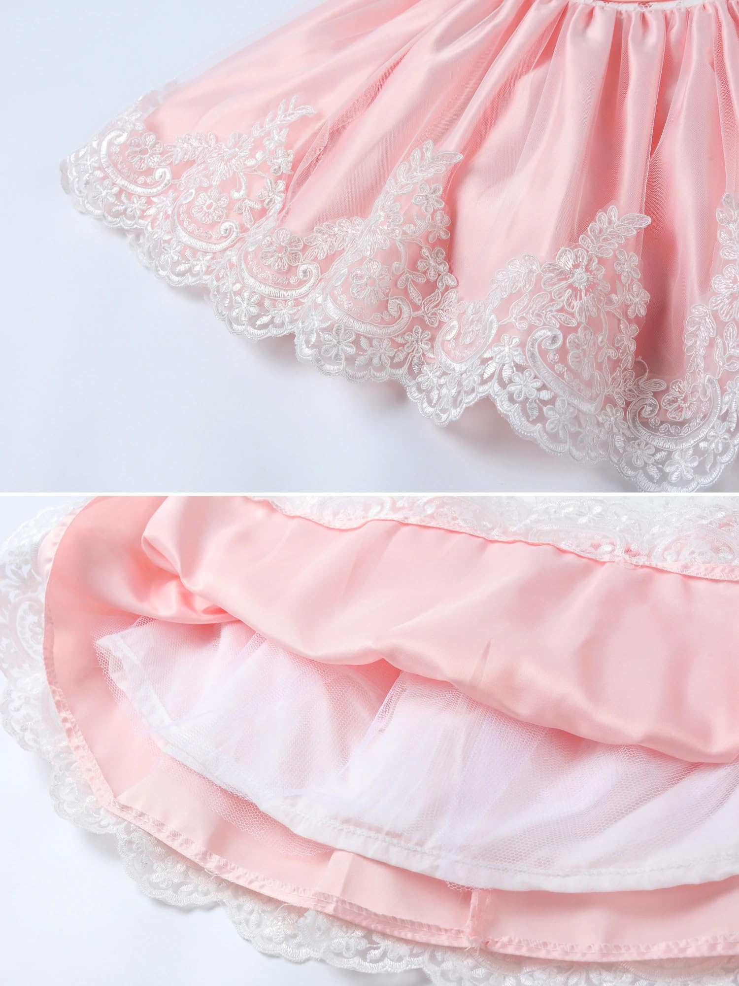 Mädchen Kleid Rosie mit Großen Schleife - Kleid für besondere Anlässe mit Band | Kreation für Geburtstag, Taufe, Hochzeit
