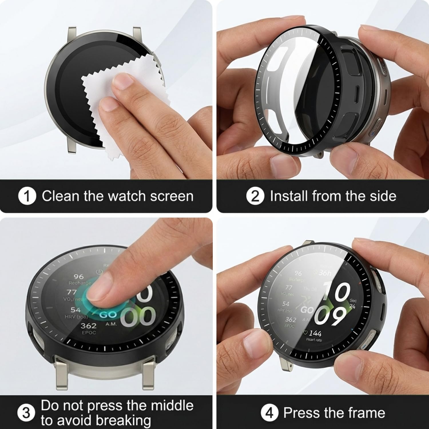 ZORBES® 2Pcs Watch Case for Amazfit Active 3 with Screen Protector — Amazon image 6