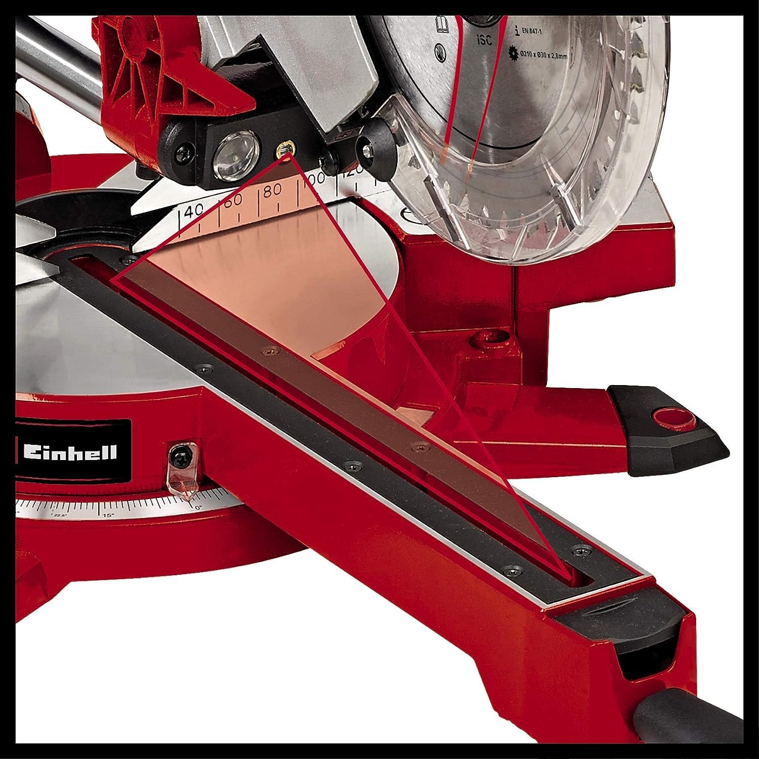 Einhell Sierra de tracción, vaivén e inglete TE-SM 2131 Dual | 1600 W | corte 65 x 310 mm | 1 hoja de sierra de Ø 210 mm | cabezal inclinable bilateral | tracción