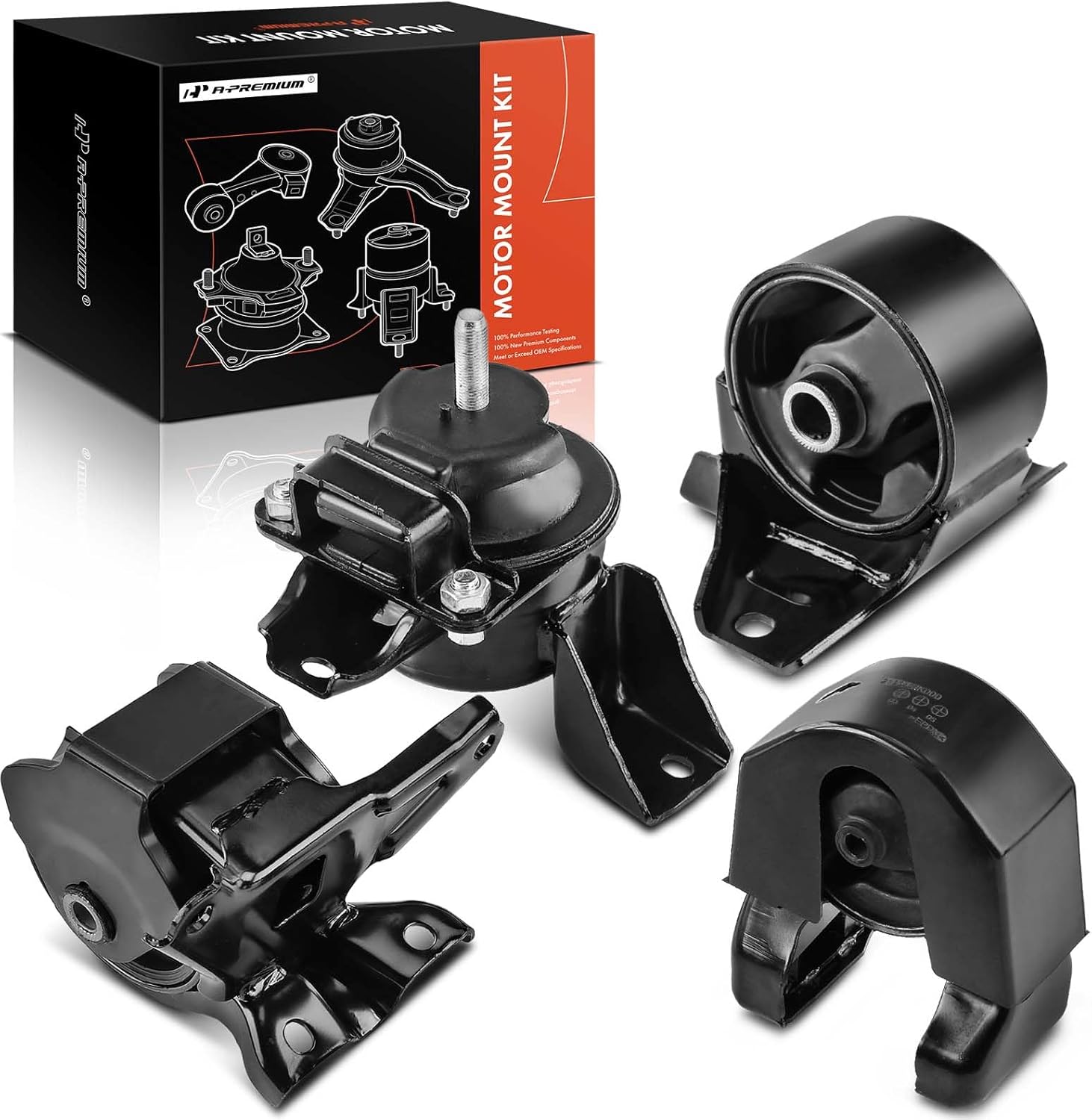 A-Premium Engine Motor Mount and Transmission Mount Kit Compatible with Hyundai Sonata 2006 2007 2008 L4 2.4L, Set of 4