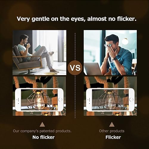 Miniatura 8 de Paquete de 6 bombillas Edison ST19 ST58, bombillas LED vintage, blanco suave de 2700 K, bombilla de filamento LED en espiral flexible antiguo,