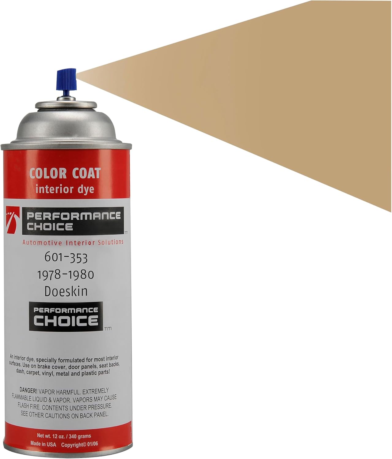1978–1980 C3 Corvette Doeskin Color Coat Interior Refinish – Aerosol Vinyl & Plastic Dye – 12oz Can