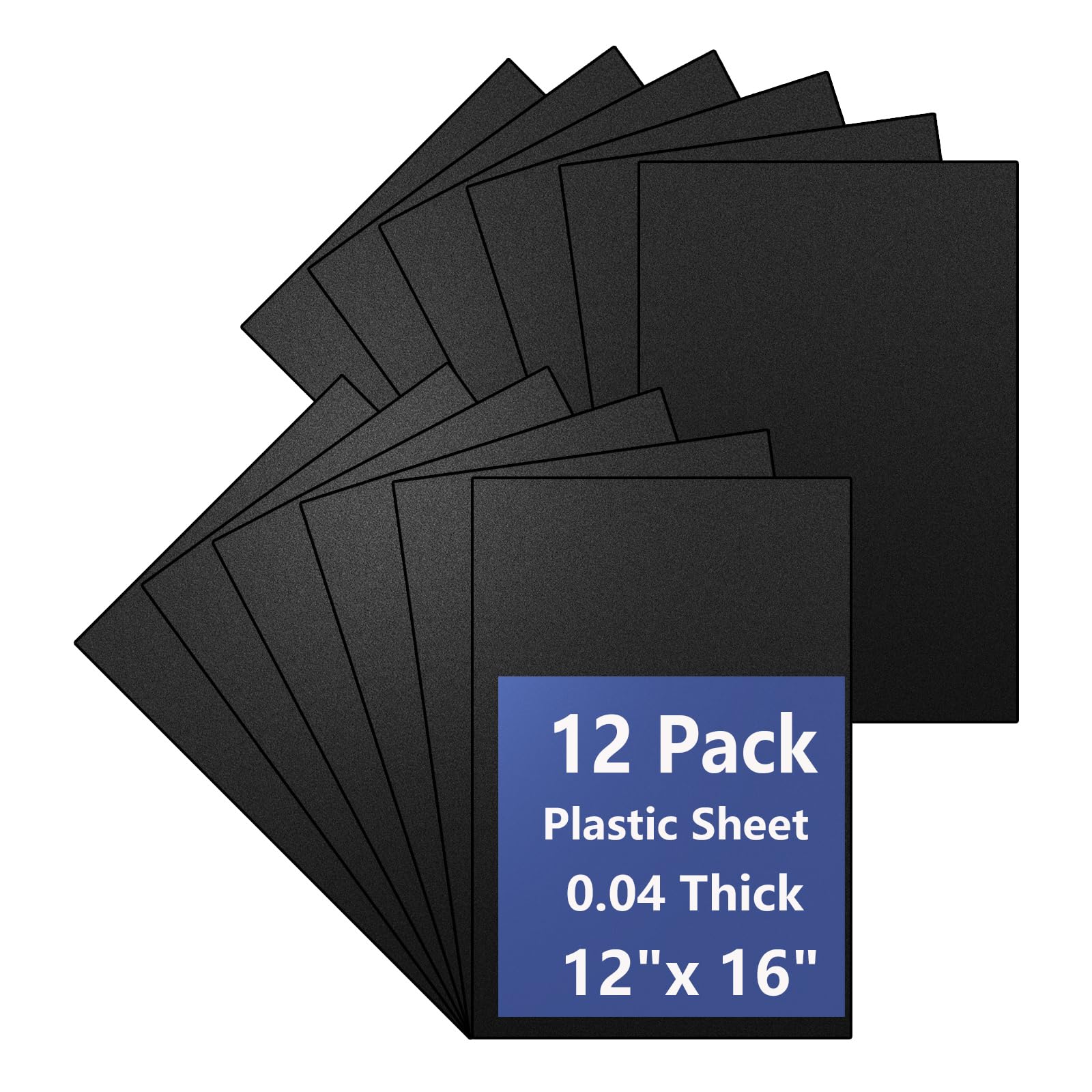 Black Plastic Sheets - 6 Pack 8x12" -9