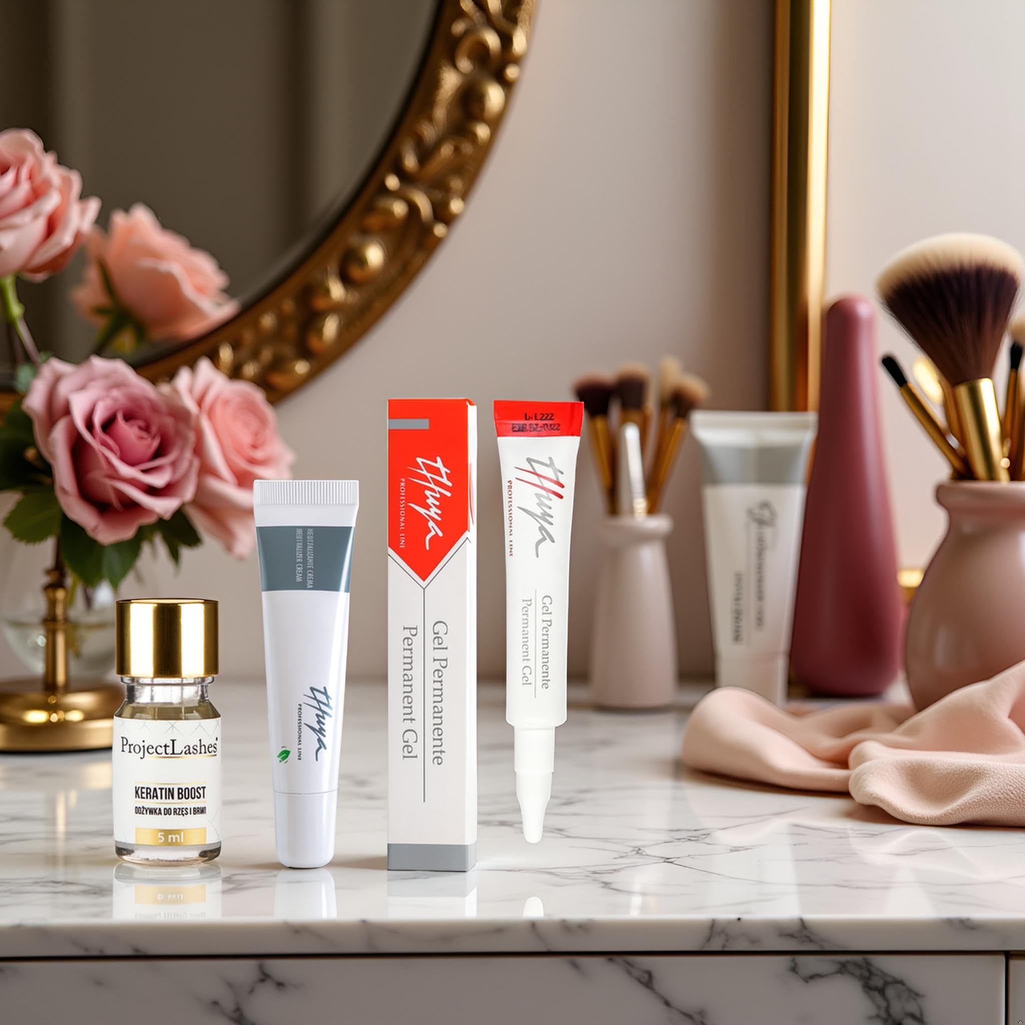 THUYA Lash Lift & Brow Lamination Set mit Keratin Serum | Professionelles Lash- und Brow-Lifting-Set mit THUYA Produkten und Keratinserum