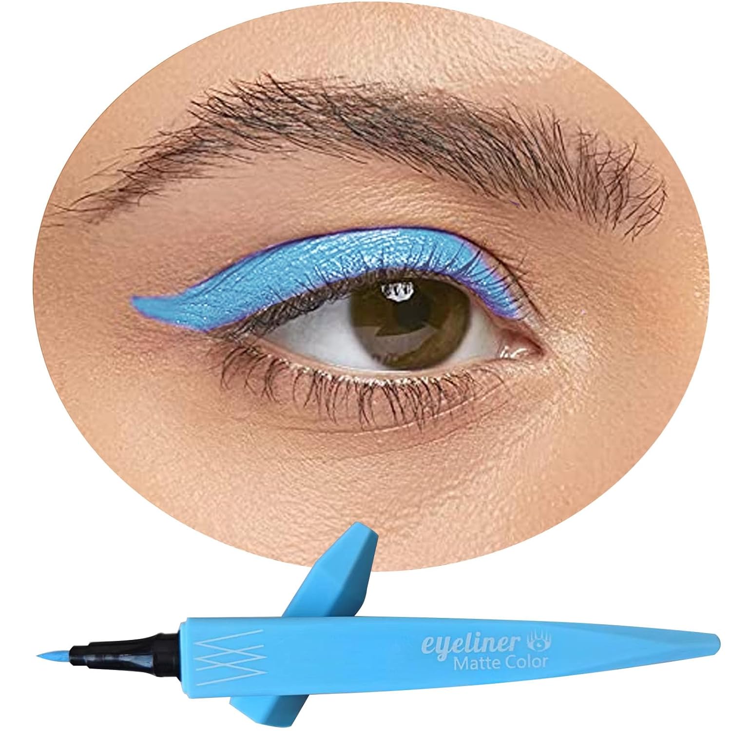 TWLBXMG Sky Blue Eyeliner Liquid Eyeliner Pencil Waterproof Quick Drying Long