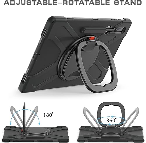 Miniatura 74 de Funda resistente para Galaxy Tab S10 Ultra 2024/S9 Ultra 2023/S8 Ultra 2022, funda híbrida resistente con soporte para bolígrafo S, funda a prueba