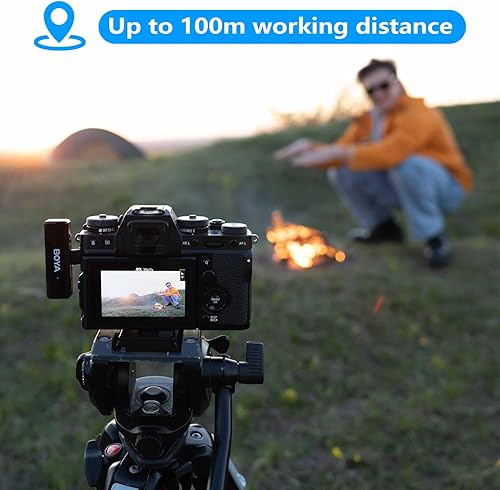 Miniatura 3 de BOYA BOYALINK - Micrófono inalámbrico Lavalier para iPhoneAndroidcámara, sistema de micrófono dual de solapa todo en uno y entradas Lightning y