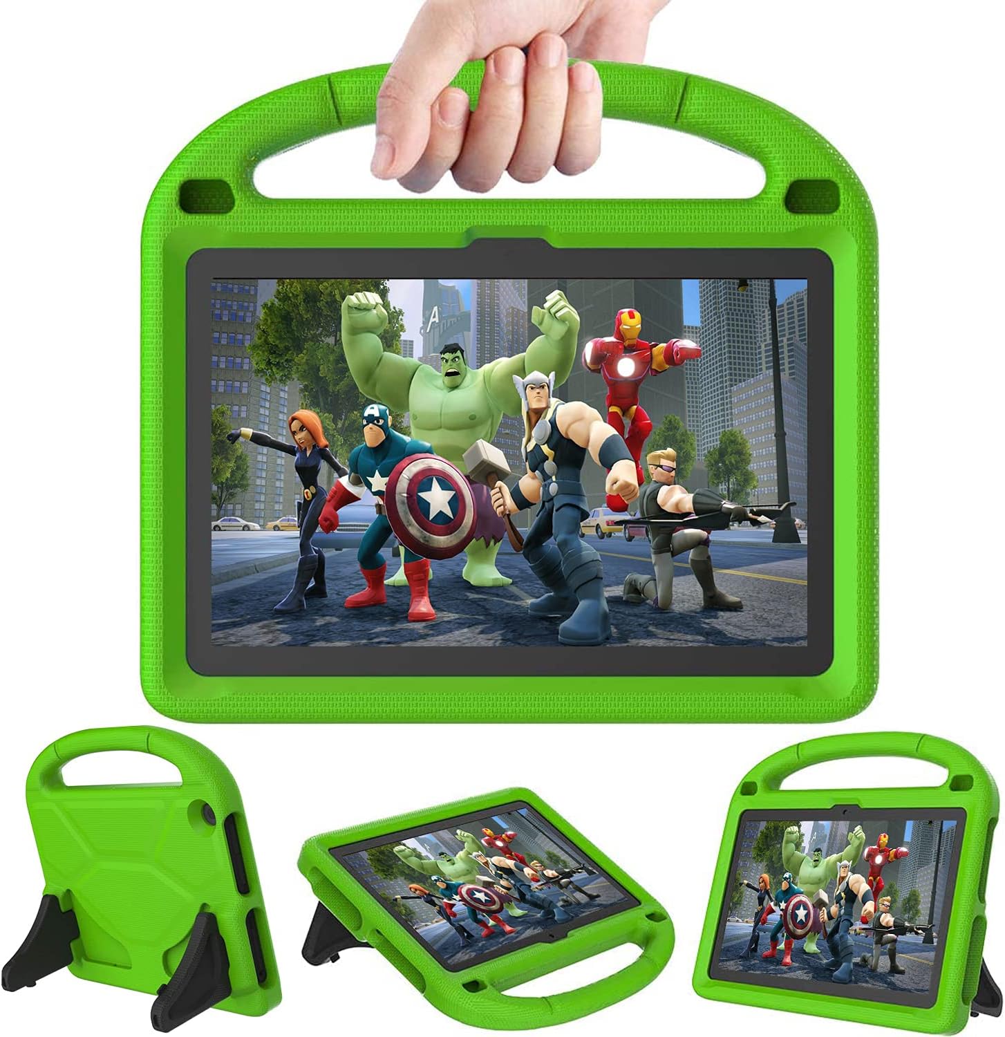 DICEKOO Lightweight Shock Proof Kid Tablet Case for ＨＤ10 (11th Generation, 2021 Released) with Handle Stand - Green