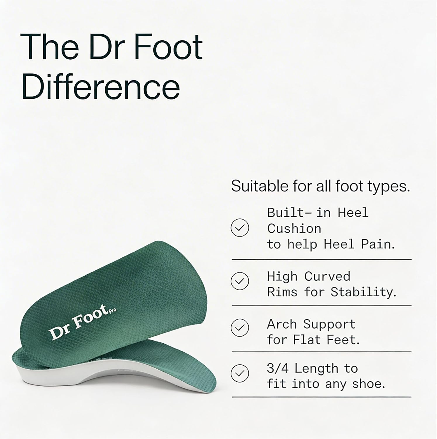 Dr Foot Pro Insoles - Medium