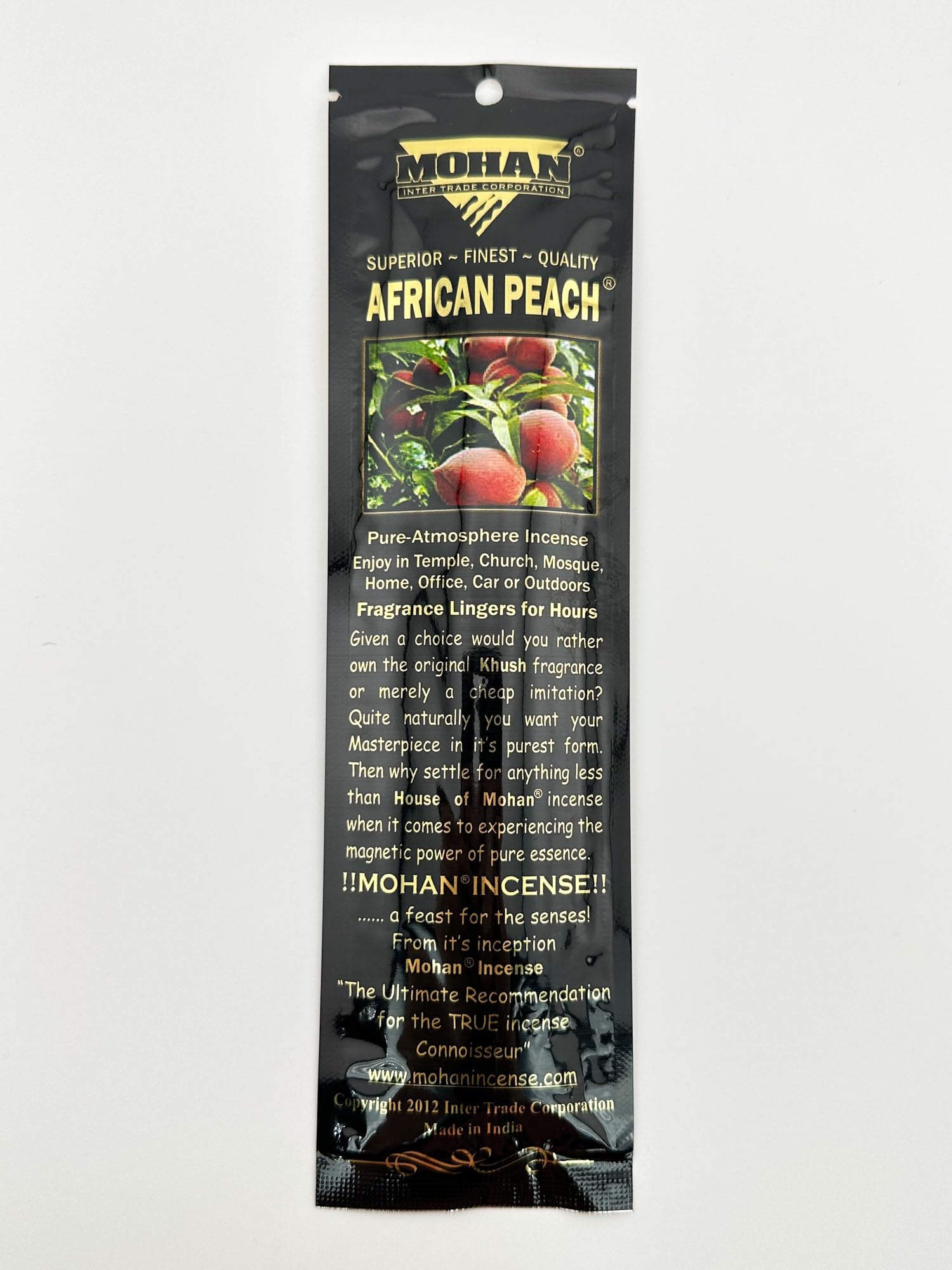 MohanIncense African Peach Scent 1 Pack 250 Sticks (8 Inches Tall) - (African Peach)