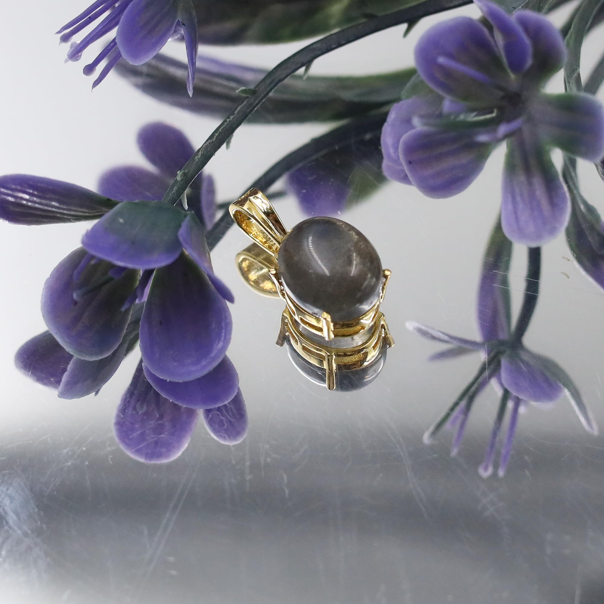 Pendentif pierre de naissance en argent sterling 925 avec pierre précieuse pour elle - Collier à breloques pour femme