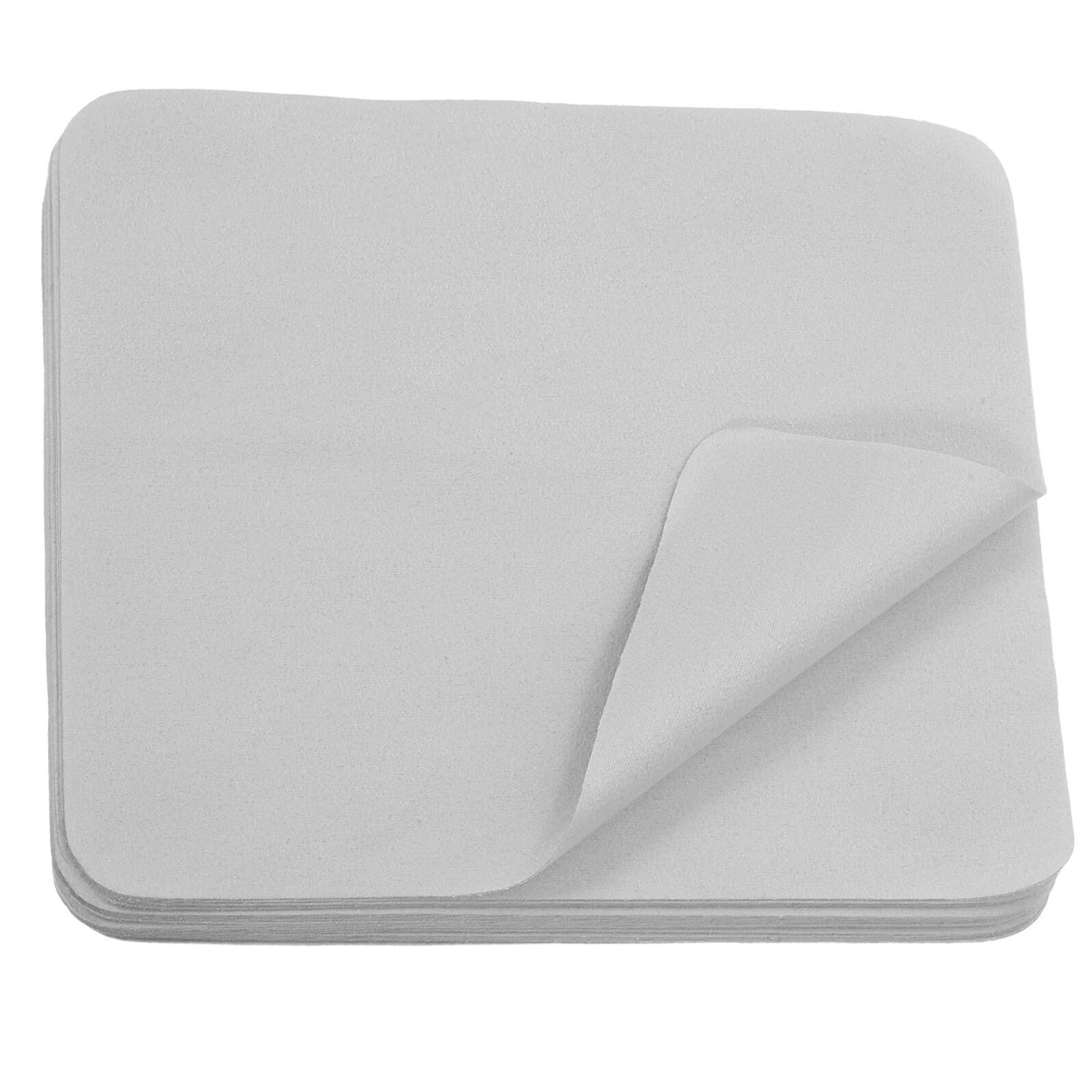 Paños de Microfibra para Limpieza de Gafas 100 Unidades Doble Cara Tamaño 17X14 CM Tela de Microfibra Superfina Gris Claro Toallitas para Lentes Pantallas y Cámaras Uso
