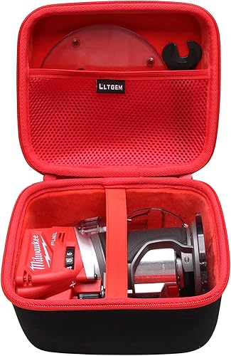 LTGEM EVA Hard Storage Case for Milwaukee's Cordless Compact Router, 18.0 Voltage - Travel Protective Carrying Bag