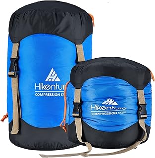 Hikenture Sleeping Bag Stuff Sack, Space Saving Compression Sack, Water- Resistant Stuff Sacks for Backpacking, Tear- Resistant Compression Bag for Camping Gear, Sleeping Bag Sack