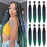 Beyond Beauty Braiding Hair pre stretched, Braids Synthetic Fiber Ombre Yaki Texture, Natural Easy Twist Braids Crochet Hair Hot Water Setting hair extensions