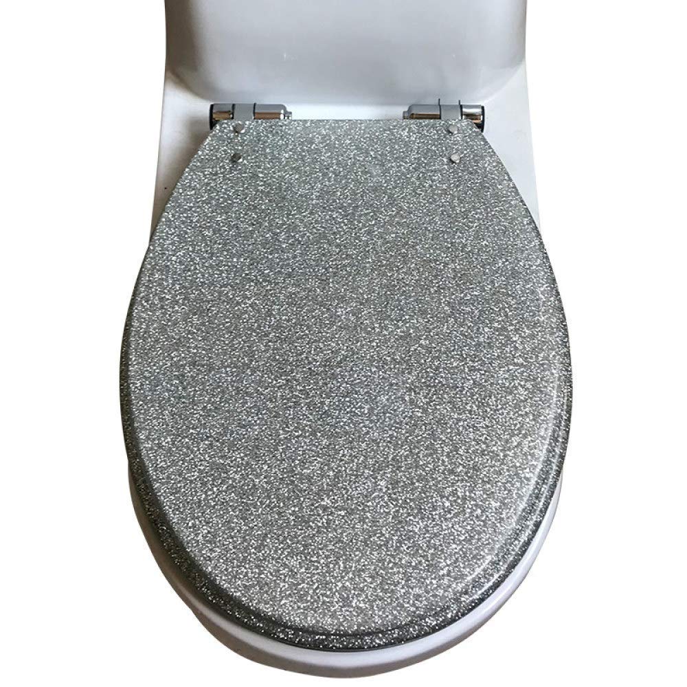 Dxpsxjl One Color Thicker Mute Cover, Compatible Toilet Seat, Uv Compatible, L Size, Adjustable, Lightweight, Durable, Portable, User-Friendly, Compact Adjustable Fit, Universal, Resin