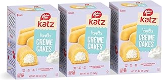 Katz Gluten Free Vanilla Creme Cakes. Free of Dairy, Soy, Tree Nuts, and Peanuts, Kosher 8.8 oz (3pk)
