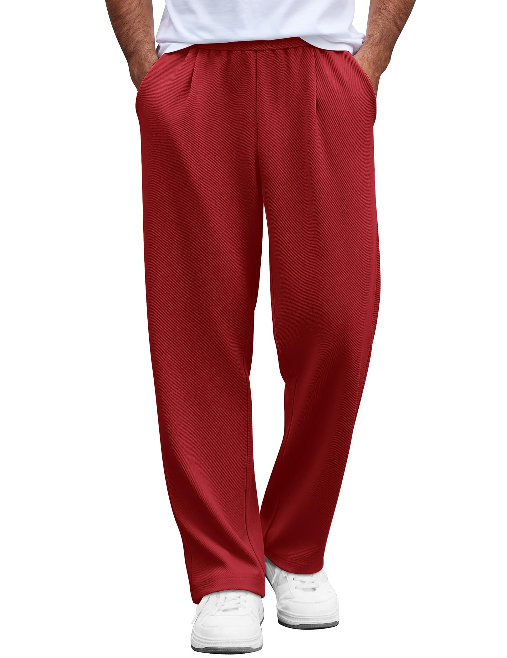 COOFANDY Mens Casual Sweatpants Open Bottom Lounge Pants Lightweight Baggy Workout Yoga Track Pants