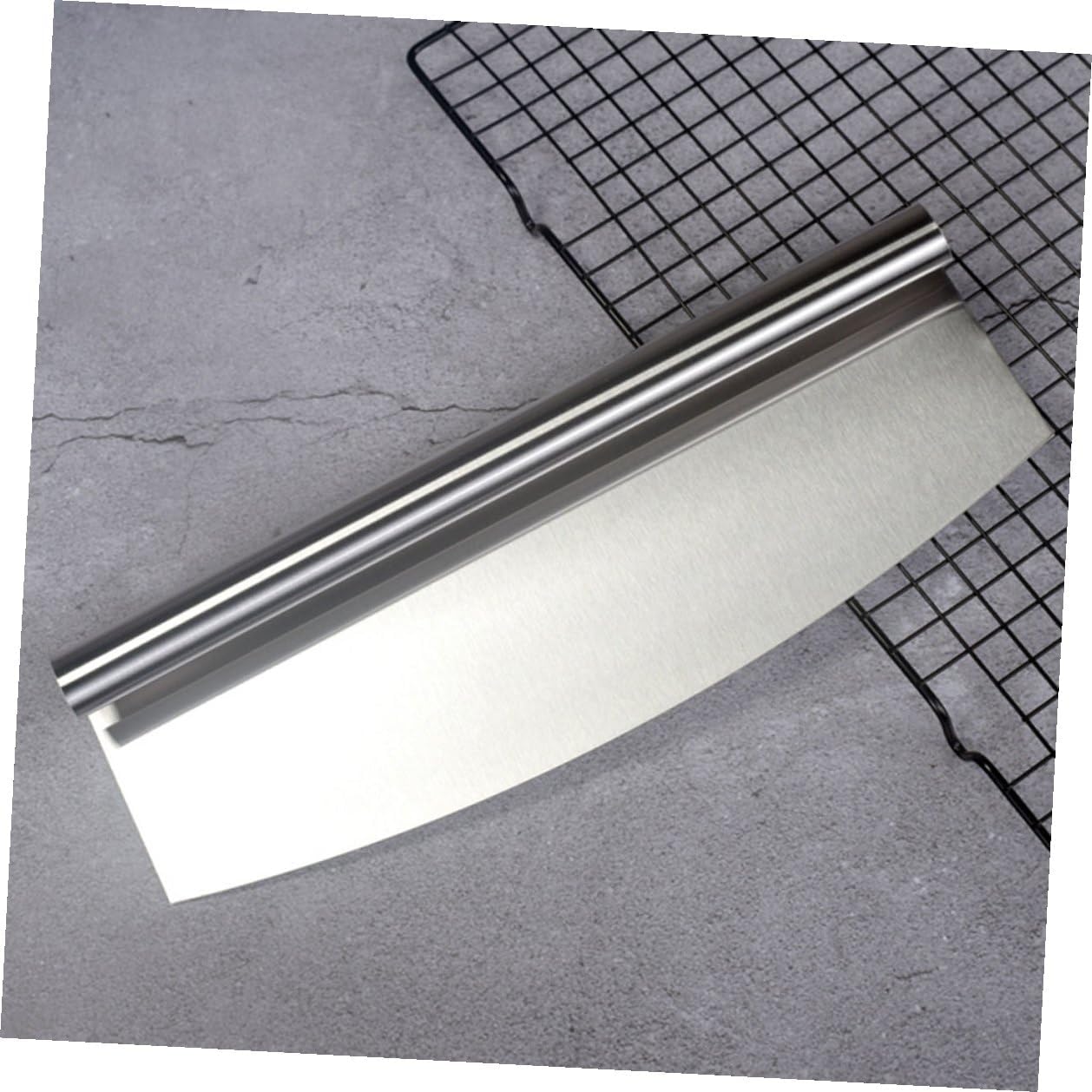 Pizza Cutter and Pizza Peel Set Stainless Steel with Pp Sheath Semi-circular Sharp Blade for Home Baking 2pcs Set