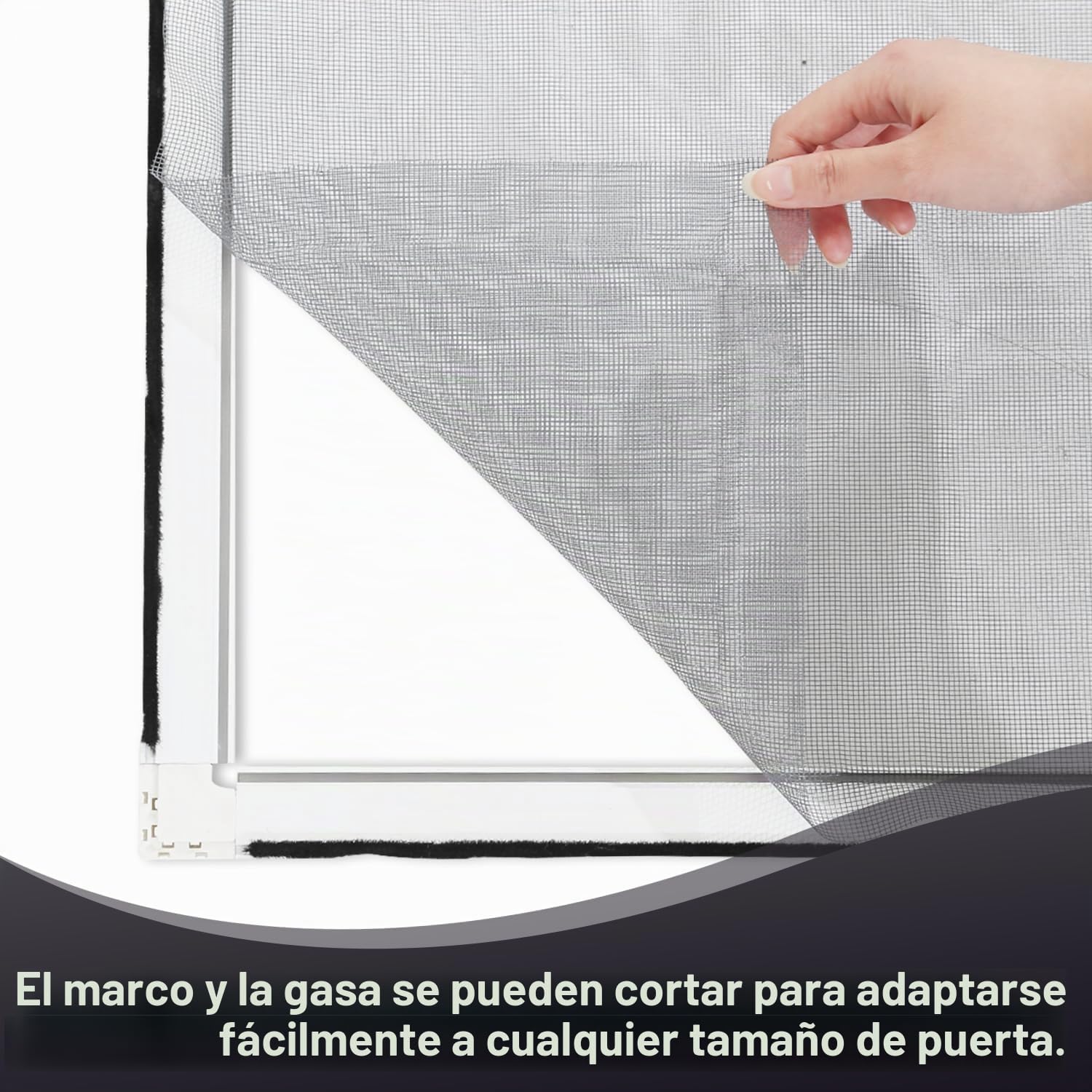 Mosquitera para puerta con marco de aluminio, 120 x 240 cm, para balcón, mosquitera blanca como kit de bricolaje, mosquitera para terraza