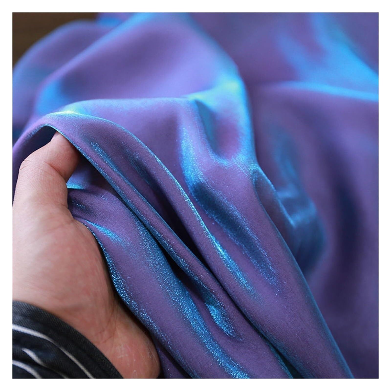 Silk Fabric Glazed Silk Satin Gradient Fabric Hanfu Dress Wedding Shiny Baby Clothes DIY Sewing Cloth 50 * 150cm(21)