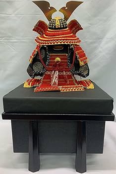 Amazon | 【五月人形】7号 大鎧 颯 赤縅 鎧 合わせ鉢【鎧飾り