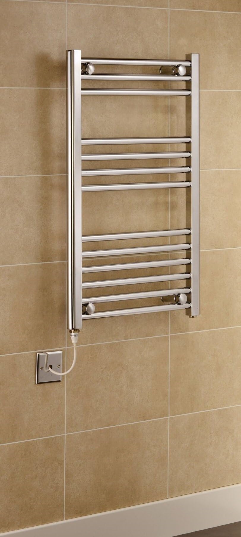Wetherby Straight Electric Heated Towel Rail H800mm W400mm
