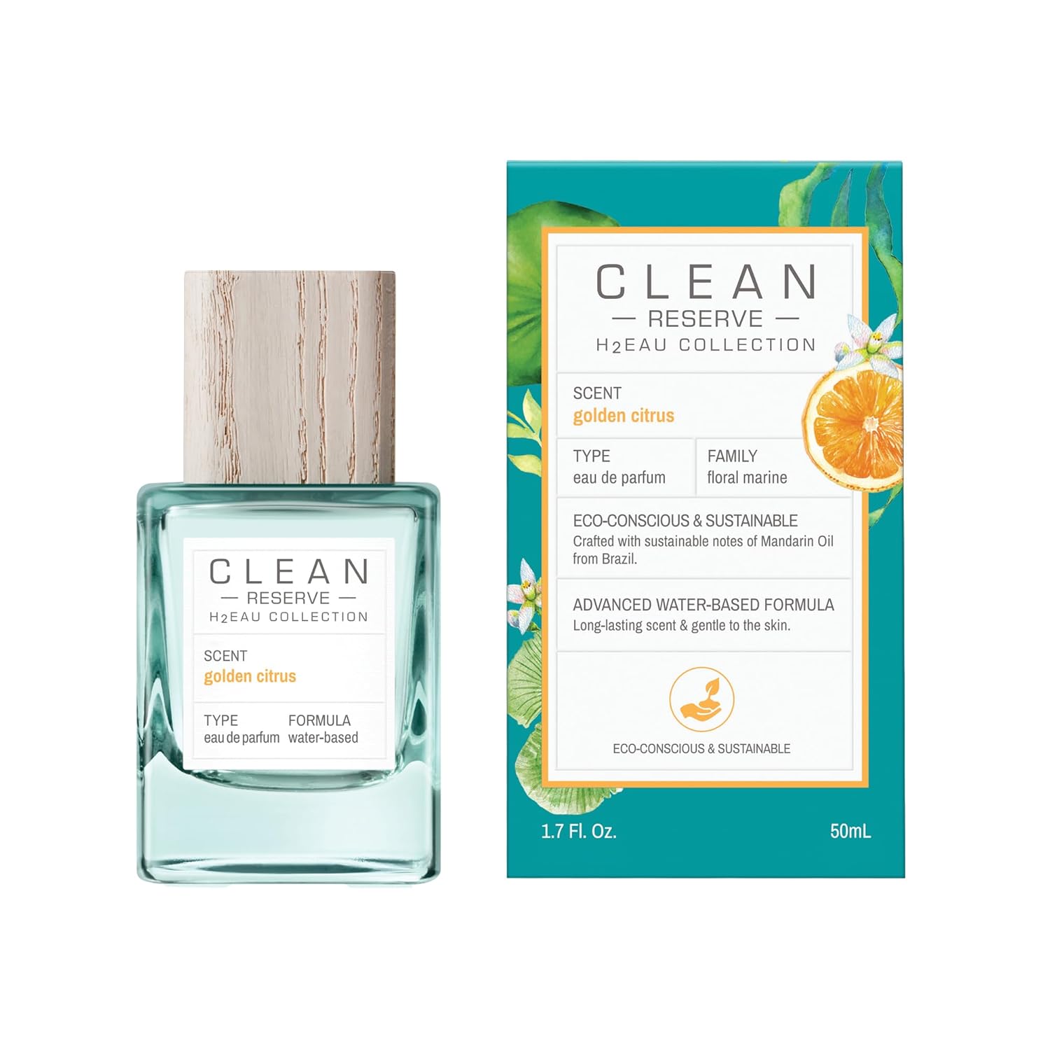 CLEAN H2EAU, Gentle, Hydrating Fragrance, Long Lasting, Water-Based Perfume for Everyday Wear, Cruelty-Free, Ethyl Alcohol, Phthalate & Paraben Free