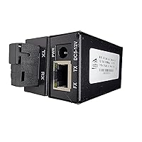 Vista 1 de iszo Transceptor Mini Gigabit, convertidor de medios, transceptor óptico A/B, SC 1.25G, RJ45 10/100/1000Mbps, 12.4 mi, tamaño pequeño, fibra a