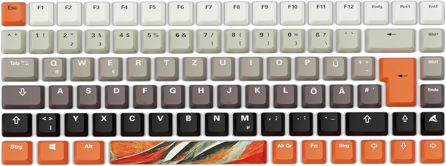 Sharkoon Skiller SGK50 S3 Design Bundle D6: Gaming Accessory, Orange Fabric Mouse Pad & Keycap Set, 900 x 400 mm