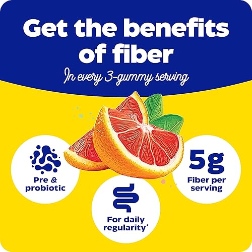 Miniatura 6 de Enzymedica Gomitas Fiber+ con prebióticos y probióticos para regularidad diaria, vegetariana, 0.18 onzas de fibra, suplemento de fibra natural, para