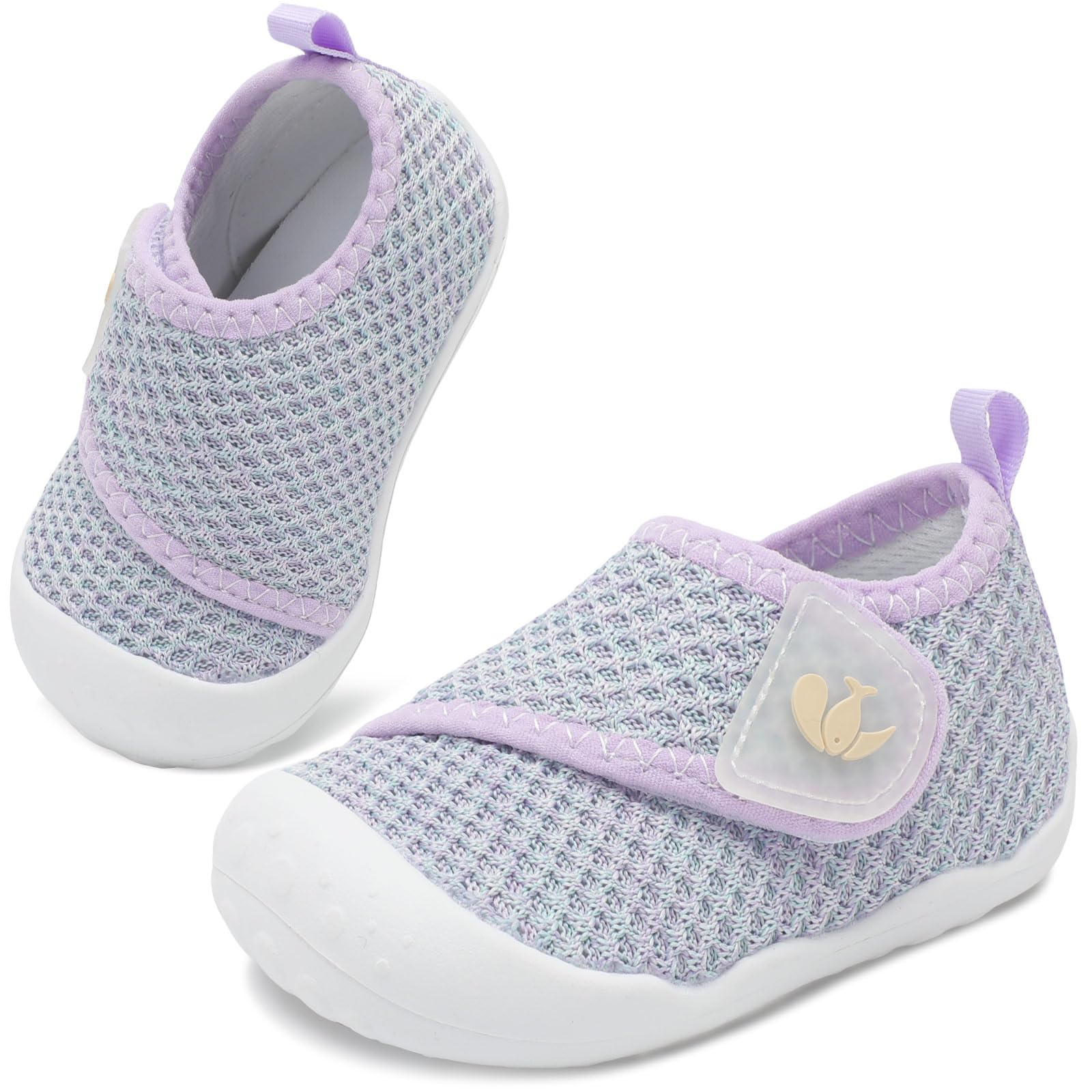 FEETCITY Baby First Walking Shoes Wide Baby Shoes Infant Sneakers Newborn Crib Shoe Barefoot Lightweight Slip On Shoe