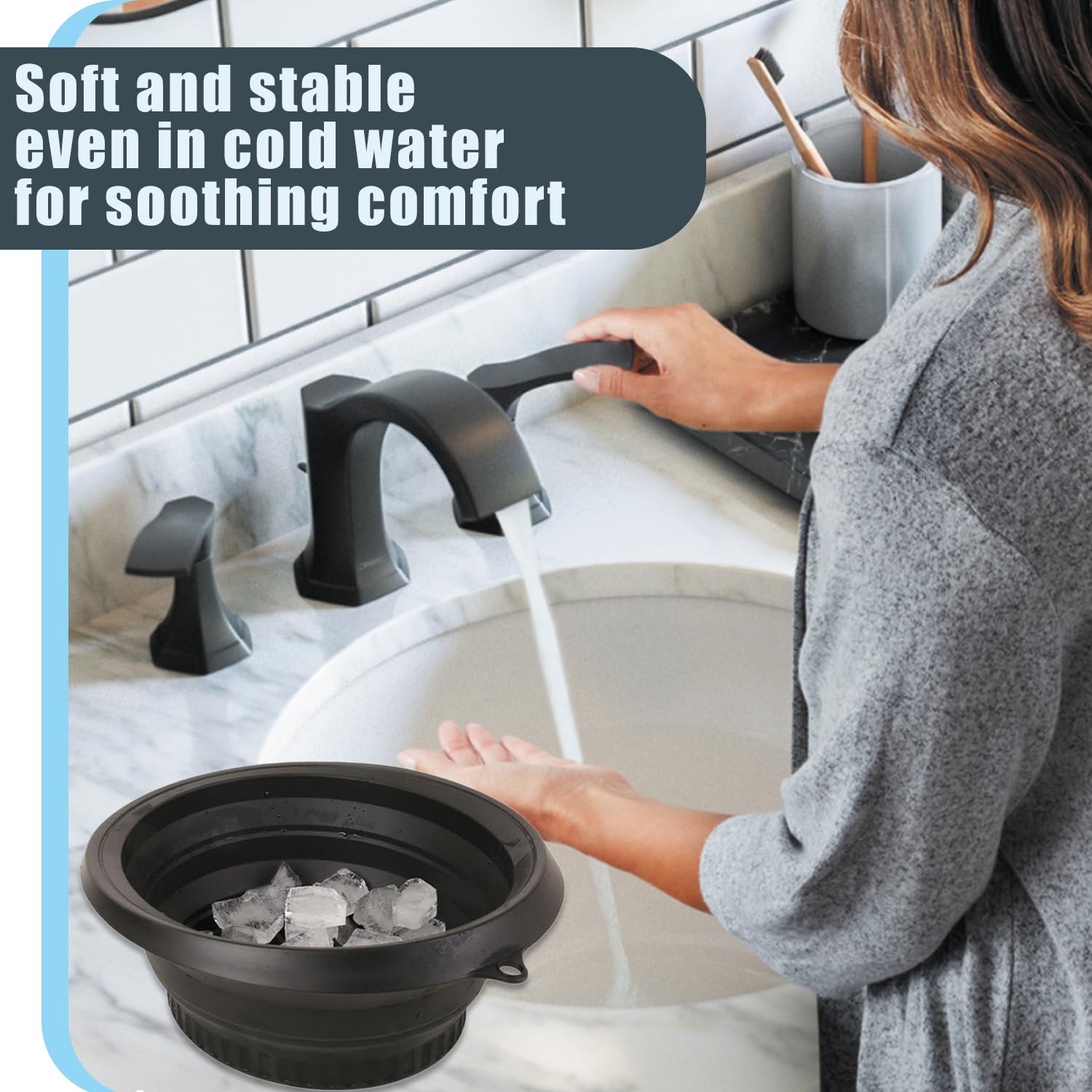 Produktbild von Eisbad Gesicht Face Ice Bath Bowl Silikon Faltbare Ice Facial