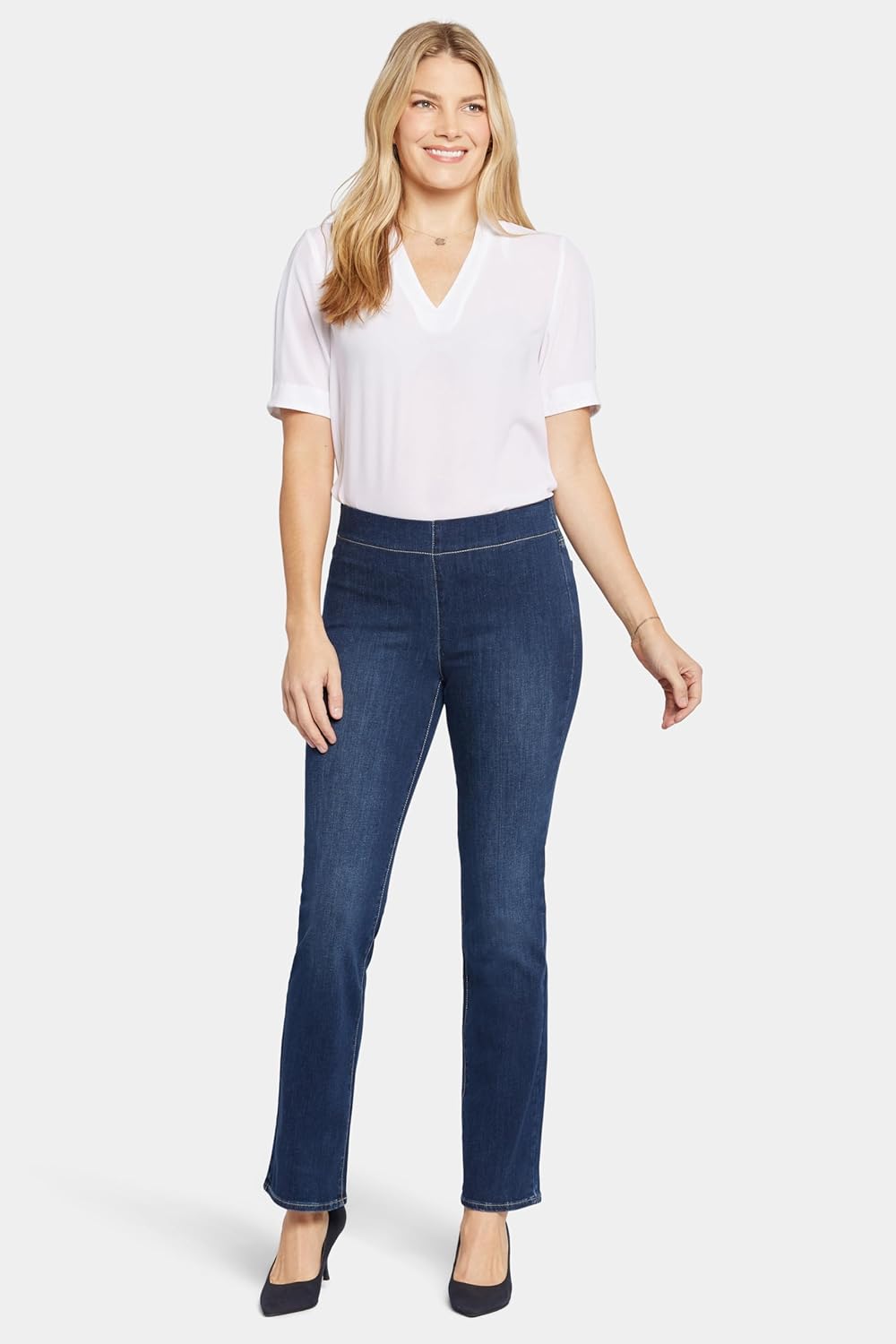 NYDJ Womens Pull on Straight Jean - Image 2