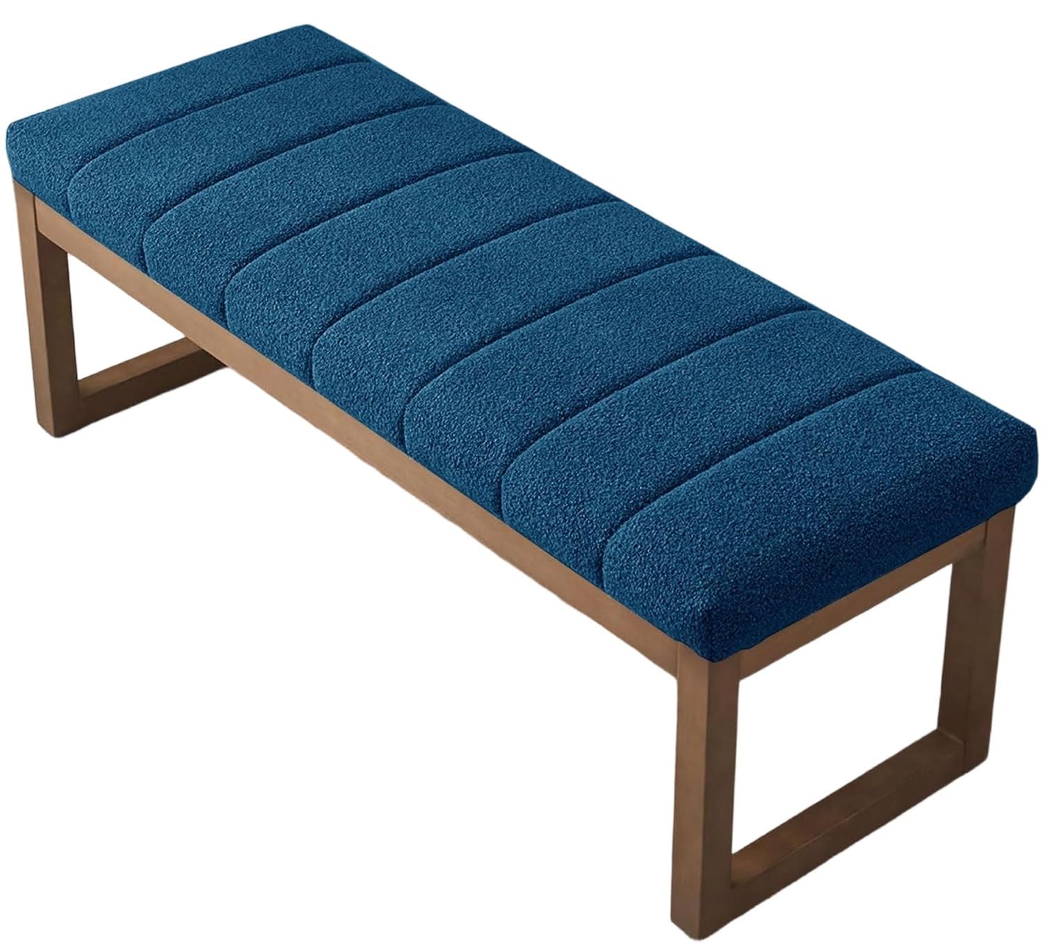 uyeoco Indoor/Outdoor Bench Cushion – 120cm/150cm/100cm/90cm x 40cm/35cm/30cm/25cm – Non-Slip Seat Pad for Bay Windows, Garden Patio, Long Chairs, Swings & Porch Furniture(Lake blue,30x90x5cm)
