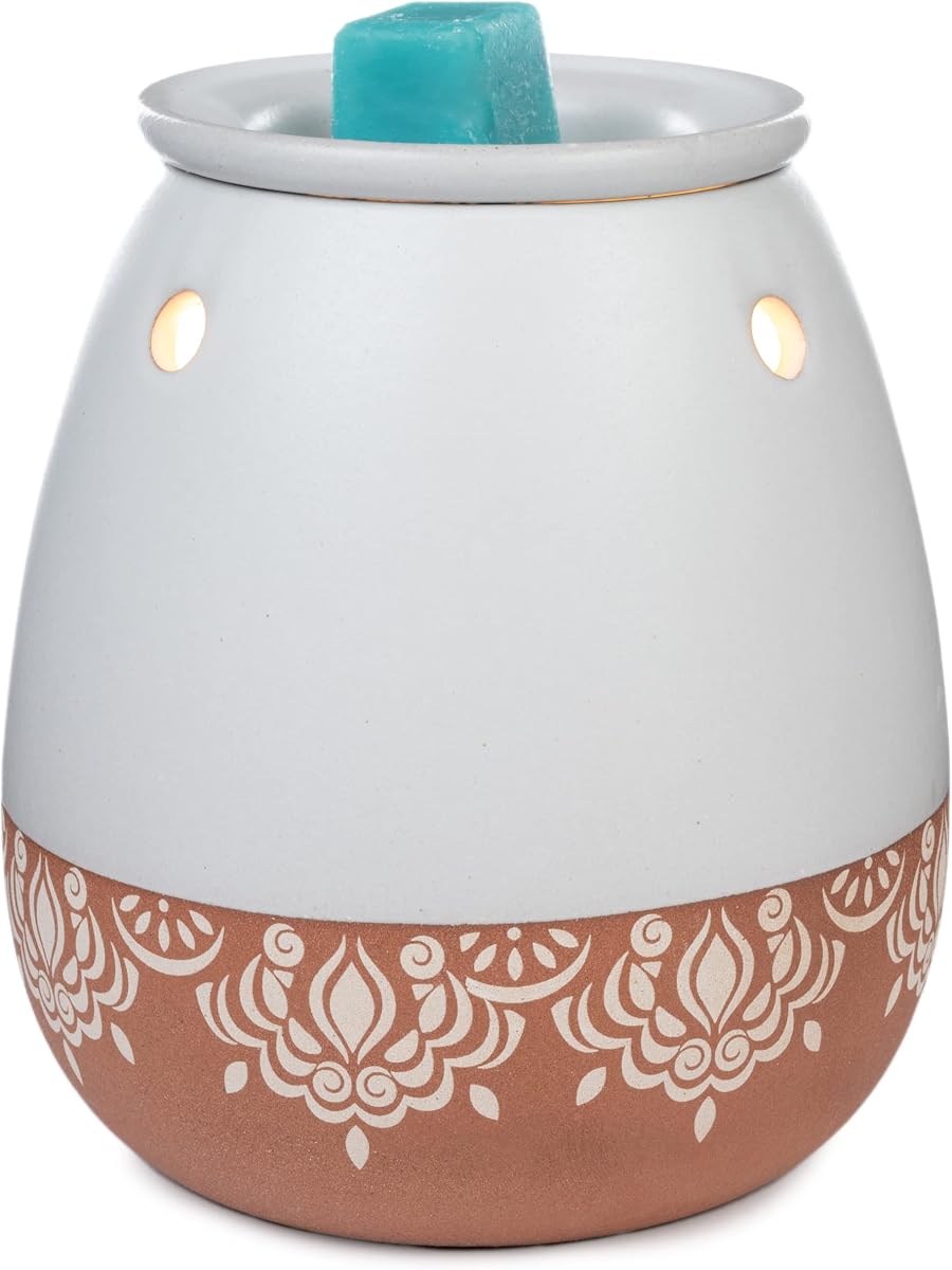 Scentsationals Wax Warmer Bohemian Collection, Scented Wax Cube Melter, Electric Fragrance and Oil Burner, Wickless Candle Air Freshener, Indoor Home Decor, House Decoration Year Round Pressed Boho