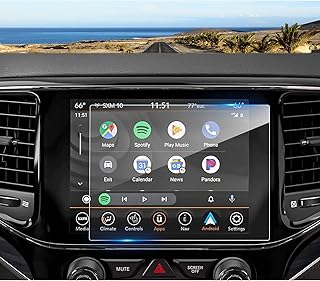 2019 2020 2021 2022 2023 Grand Cherokee Screen Protector for Jeep Grand Cherokee 8.4-inch Uconnect Touch Screen Tempered Glass Protector HD Transparent GPS Navigation Display Protective Film