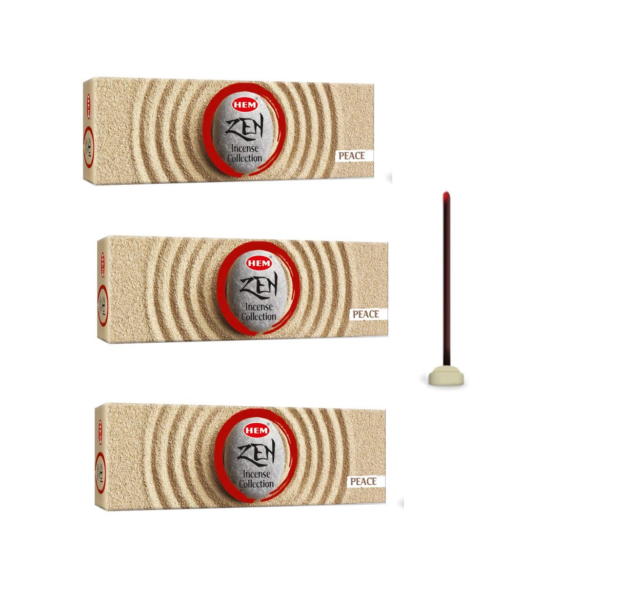 Hem Zen Peace Dhoop 75 g - Combo of 3 (11 Sticks in Each Pack)