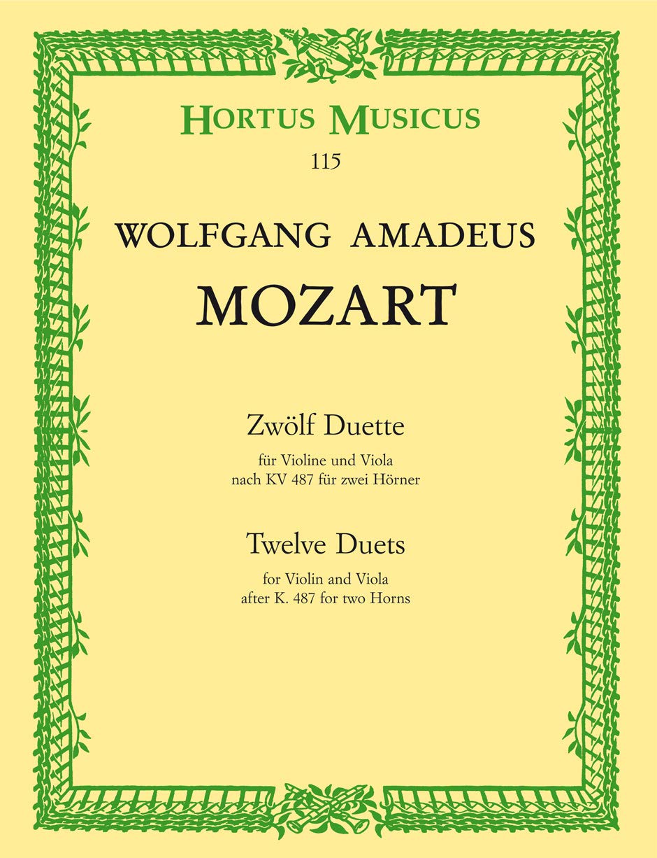 Twelve Duets for Violin and Viola after K.487 for two Horns (Playing Score)