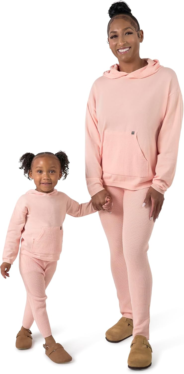 Modern Moments by Gerber baby-girls Mommy and Me Hooded Waffle Sweater Knit Top and Legging Set
