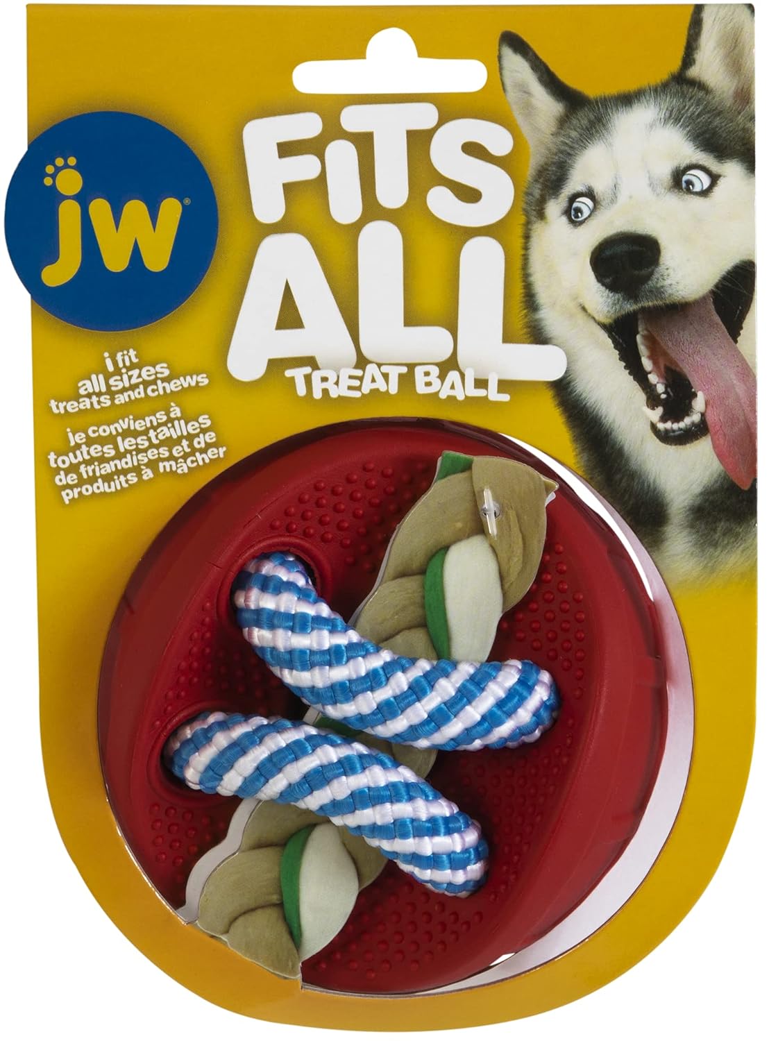 JW Pet FITS All Treat Ball Dog Toy Red 60638