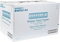 Vista 2 de Boardwalk 6144 - Papel higiénico de dos capas, 4 x 3 hojas, 400 hojas, rollo de 96 rollos