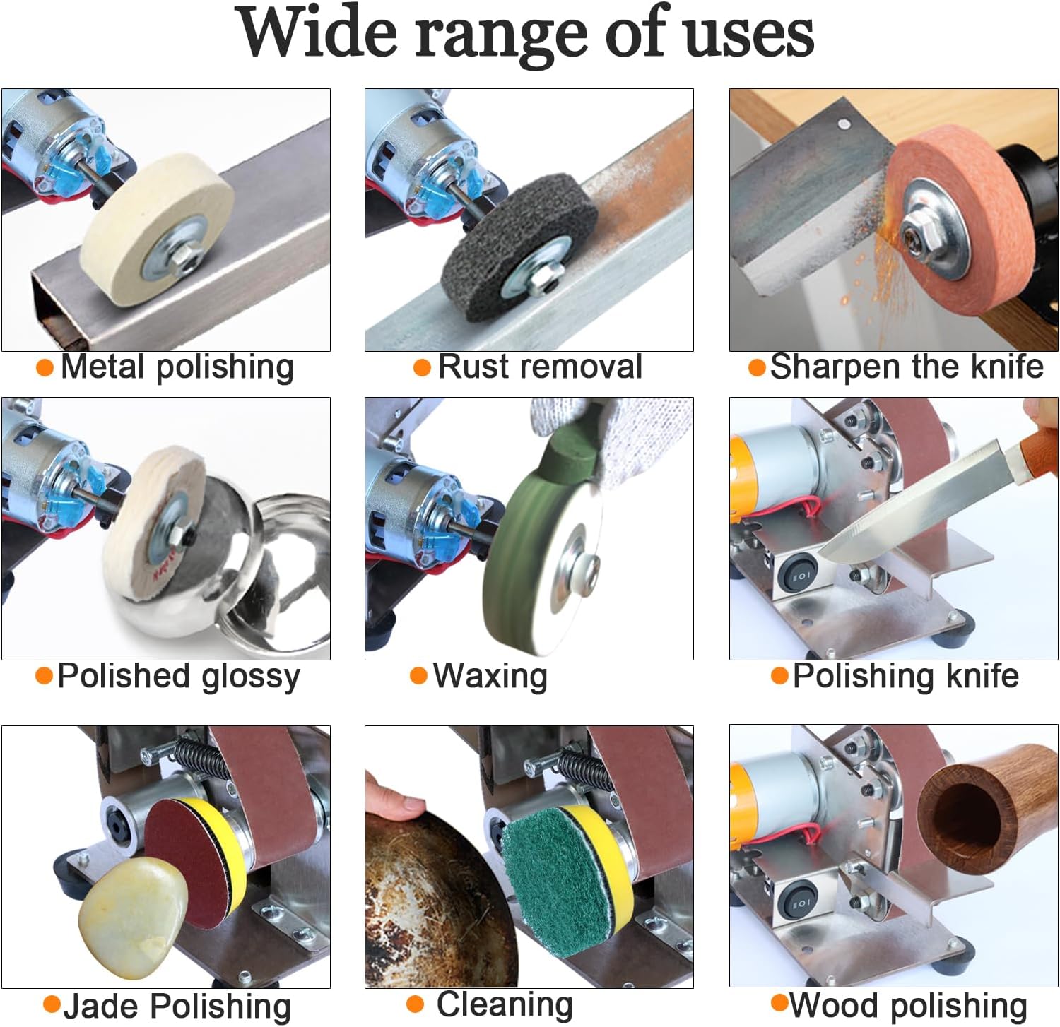 Electric Belt-Sander Polishing-Grinding Sharpener Adjustable -13 x 1.2in DIY Power Sanding Machine Mini Bench Belt Grinder Kit, Multifunctional for Knife Making, Woodworking(mini belt sander)
